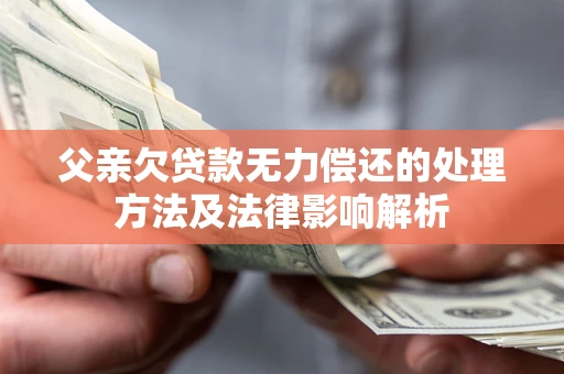 北京父亲欠贷款无力偿还的处理方法及法律影响解析