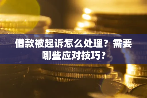 北京借款被起诉怎么处理？需要哪些应对技巧？